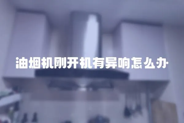油煙機剛開機有異響怎么辦