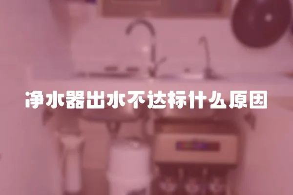凈水器出水不達標什么原因