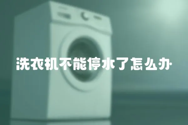 洗衣機不能停水了怎么辦