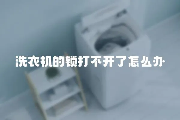 洗衣機的鎖打不開了怎么辦