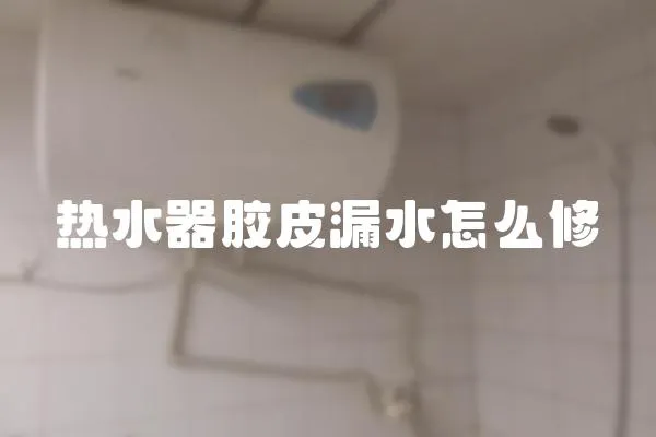 熱水器膠皮漏水怎么修