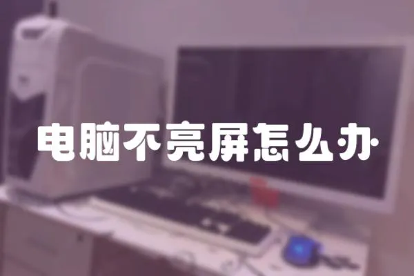 電腦不亮屏怎么辦