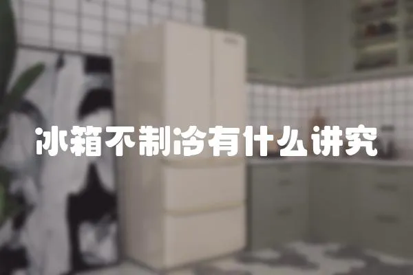 冰箱不制冷有什么講究