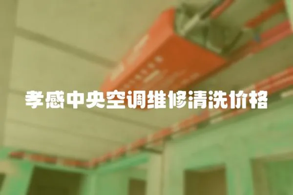 孝感中央空調維修清洗價格