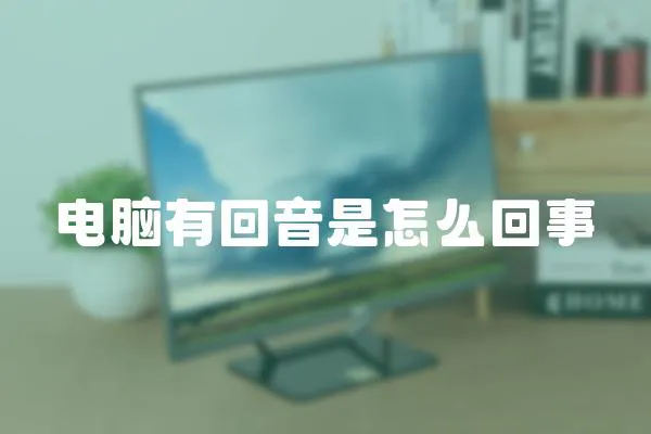 電腦有回音是怎么回事