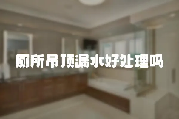 廁所吊頂漏水好處理嗎