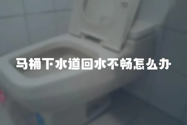 馬桶下水道回水不暢怎么辦