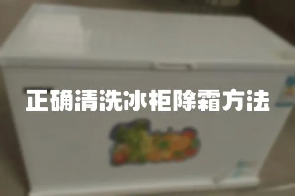 正确清洗冰柜除霜方法