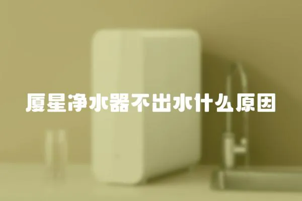 廈星凈水器不出水什么原因