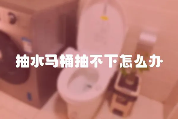 抽水馬桶抽不下怎么辦