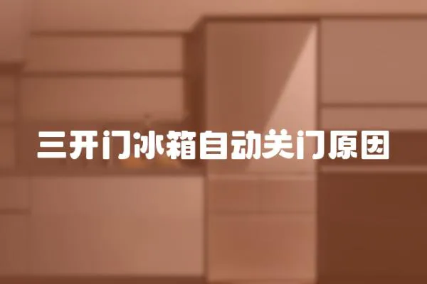 三開門冰箱自動關門原因