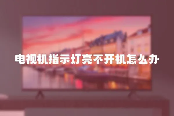 電視機指示燈亮不開機怎么辦