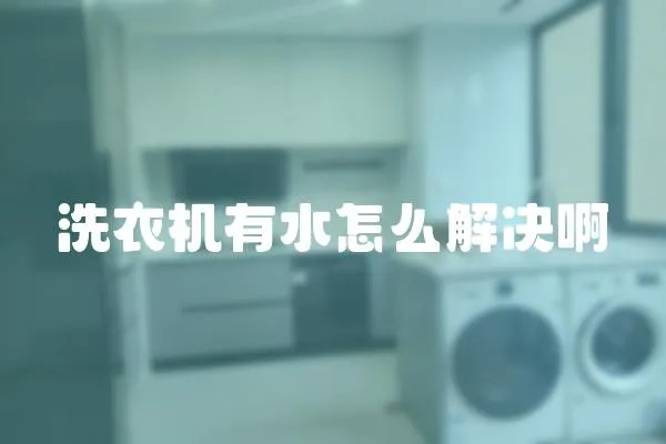 洗衣機(jī)有水怎么解決啊