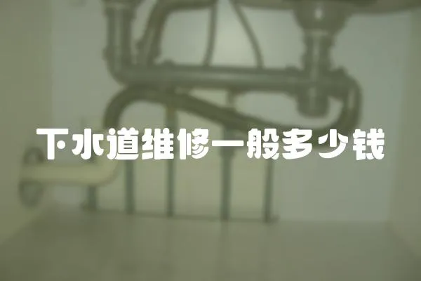 下水道維修一般多少錢