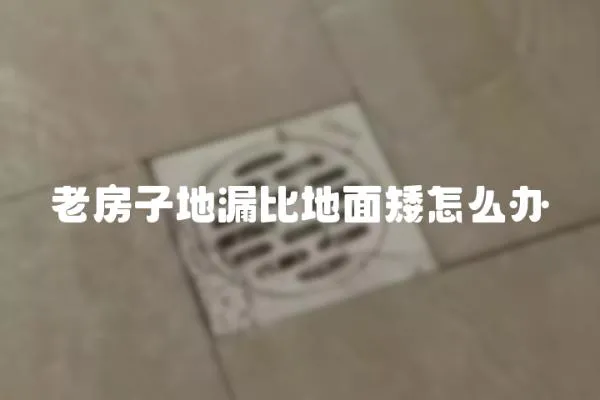 老房子地漏比地面矮怎么辦