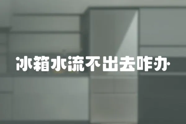 冰箱水流不出去咋辦