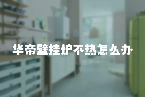 華帝壁掛爐不熱怎么辦