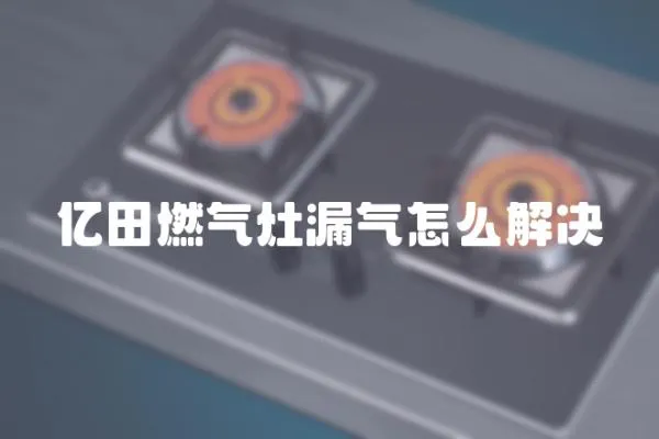 億田燃氣灶漏氣怎么解決