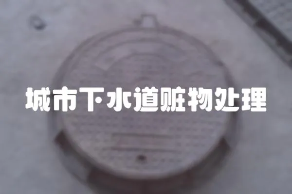 城市下水道贓物處理