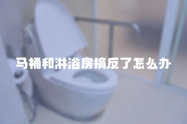 馬桶和淋浴房搞反了怎么辦