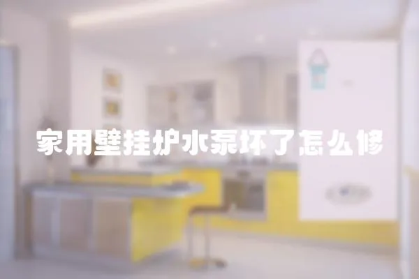 家用壁掛爐水泵壞了怎么修