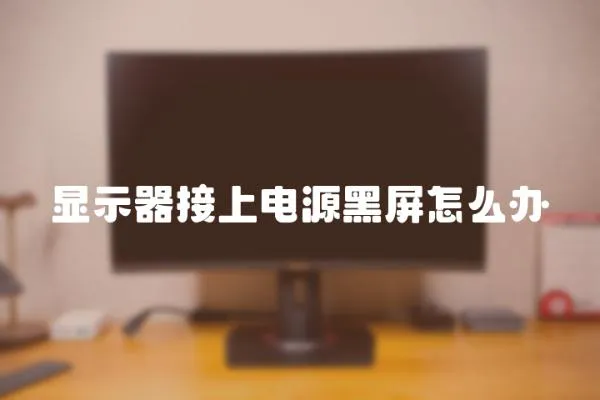 顯示器接上電源黑屏怎么辦