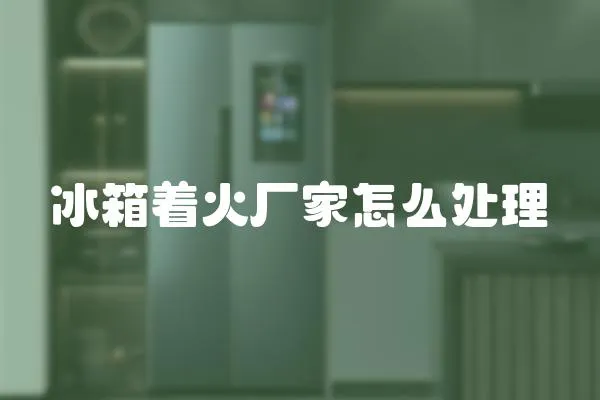 冰箱著火廠家怎么處理