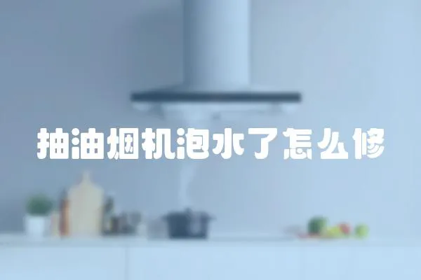 抽油煙機泡水了怎么修
