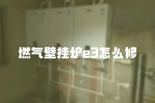 燃?xì)獗趻鞝te3怎么修