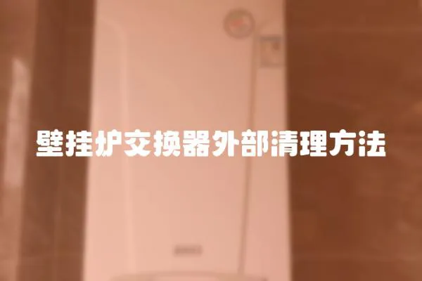 壁掛爐交換器外部清理方法