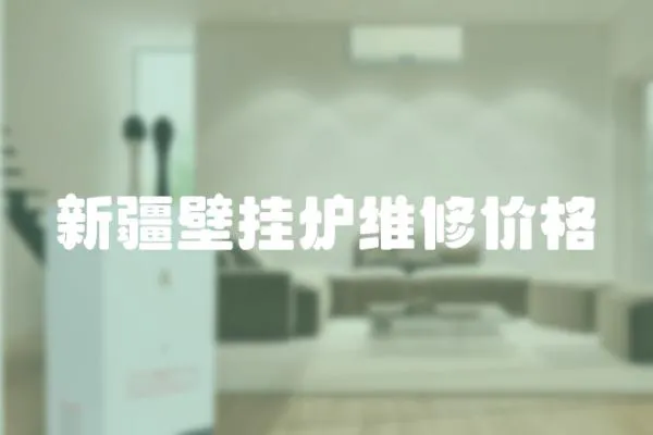 新疆壁掛爐維修價格