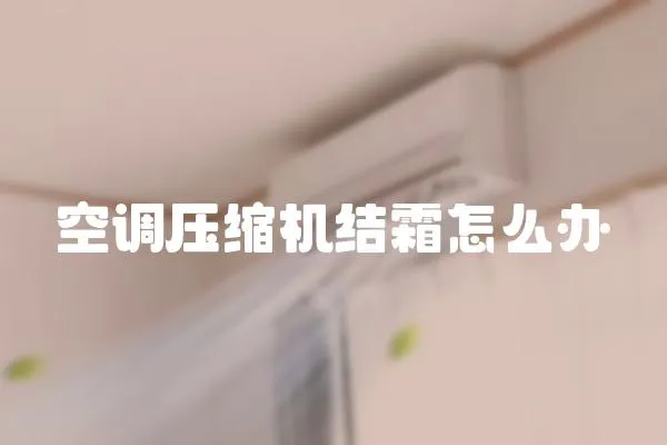 空調(diào)壓縮機結(jié)霜怎么辦