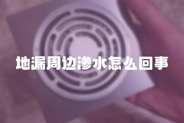 地漏周邊滲水怎么回事