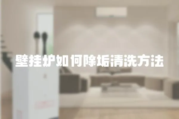 壁掛爐如何除垢清洗方法