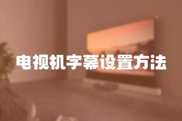 電視機字幕設置方法