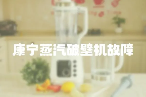 康寧蒸汽破壁機(jī)故障