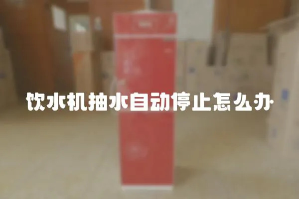 飲水機(jī)抽水自動(dòng)停止怎么辦