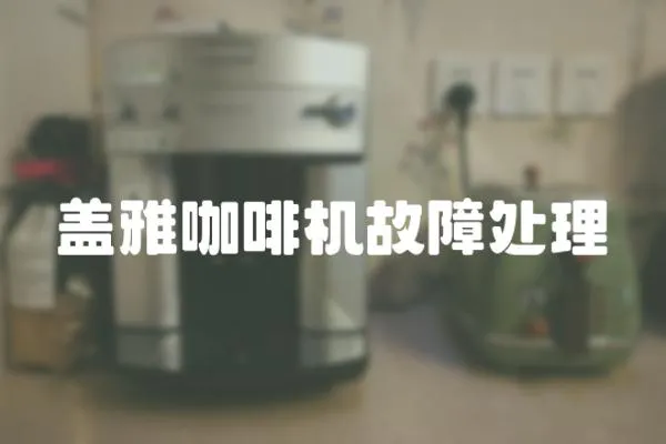蓋雅咖啡機故障處理
