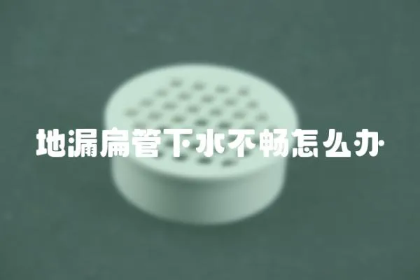 地漏扁管下水不暢怎么辦