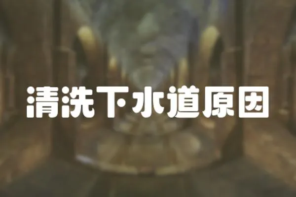 清洗下水道原因