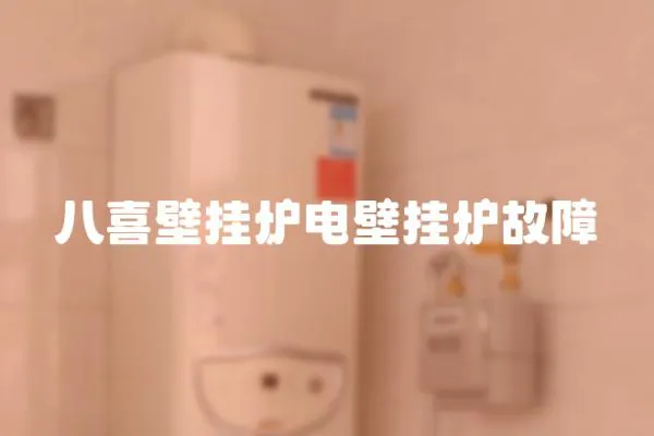 八喜壁掛爐電壁掛爐故障