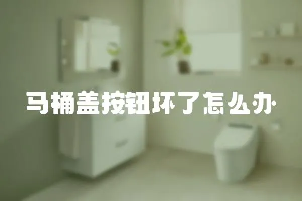 馬桶蓋按鈕壞了怎么辦