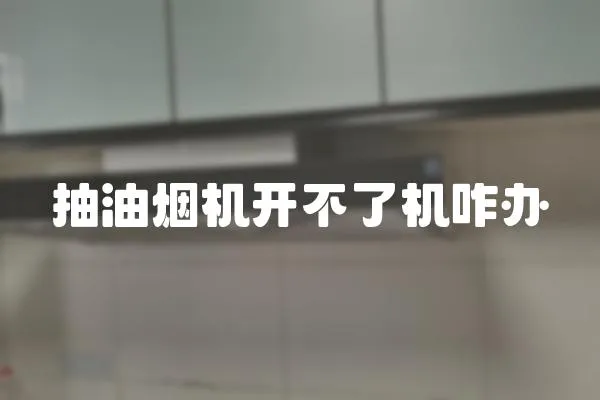 抽油煙機開不了機咋辦