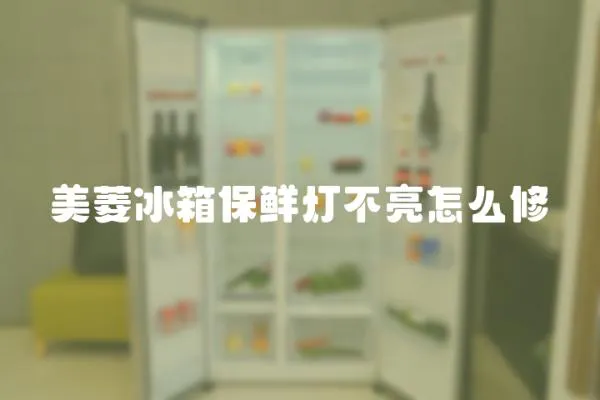 美菱冰箱保鮮燈不亮怎么修