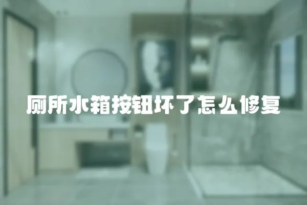 廁所水箱按鈕壞了怎么修復(fù)