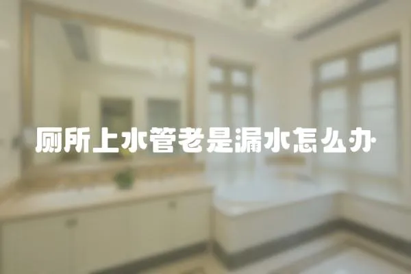 廁所上水管老是漏水怎么辦