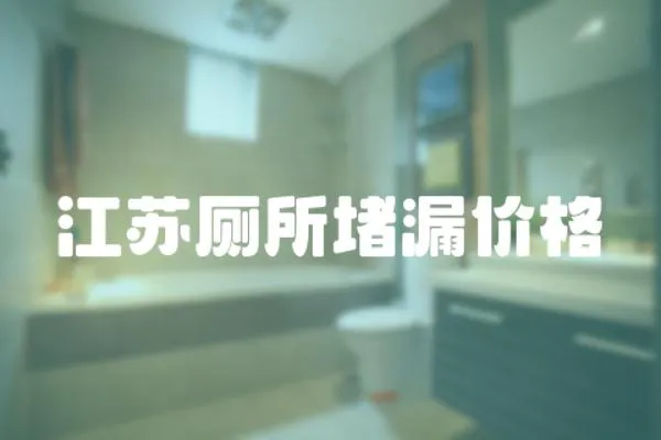 江蘇廁所堵漏價格