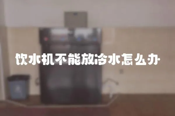 飲水機不能放冷水怎么辦