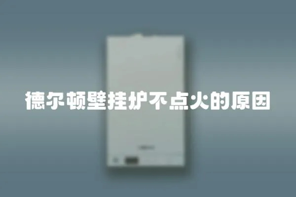 德爾頓壁掛爐不點火的原因