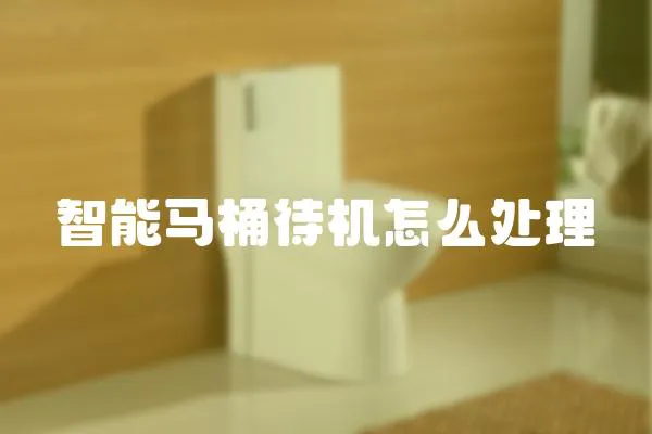 智能馬桶待機怎么處理